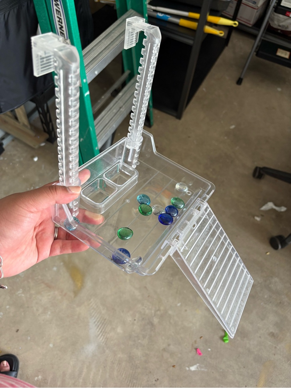 Clear Adjustable Plastic Organizer Shelf - Transparent